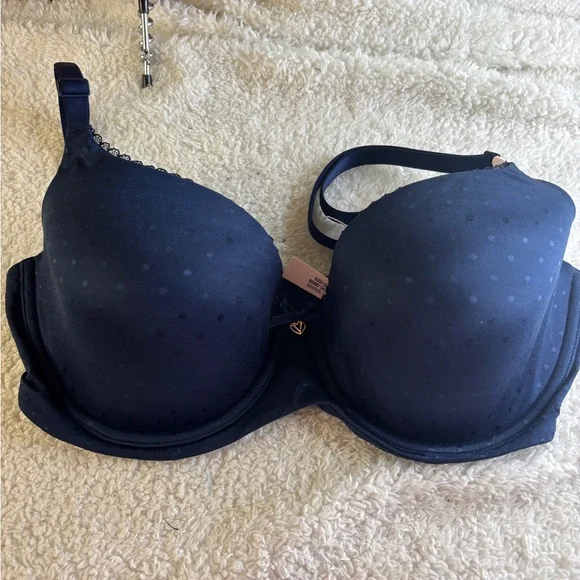 Victoria’s Secret Dream Angle Lightly Lined Demi Bra size 32DDD Navy Blue NWT - Picture 1 of 8